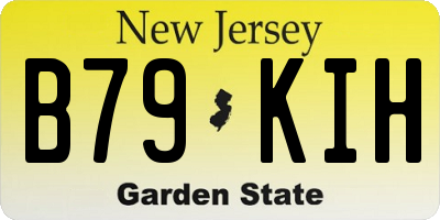 NJ license plate B79KIH