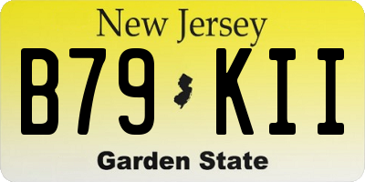 NJ license plate B79KII