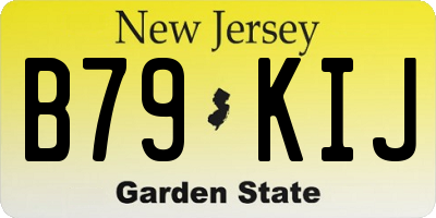 NJ license plate B79KIJ