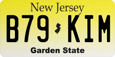 NJ license plate B79KIM