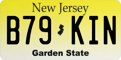 NJ license plate B79KIN