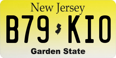 NJ license plate B79KIO