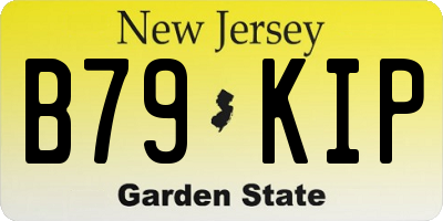 NJ license plate B79KIP