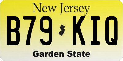 NJ license plate B79KIQ