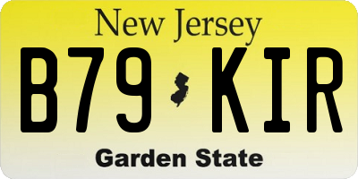 NJ license plate B79KIR