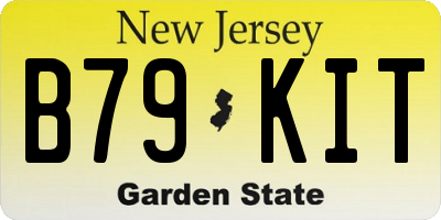 NJ license plate B79KIT