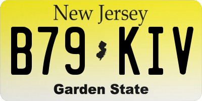 NJ license plate B79KIV