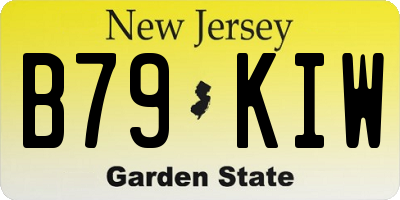 NJ license plate B79KIW