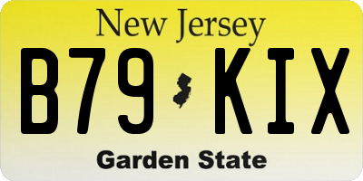 NJ license plate B79KIX