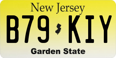 NJ license plate B79KIY