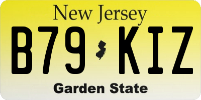 NJ license plate B79KIZ