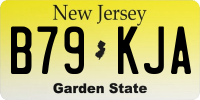 NJ license plate B79KJA