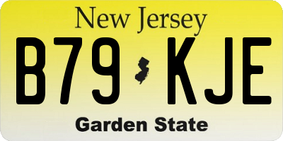 NJ license plate B79KJE