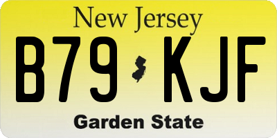NJ license plate B79KJF