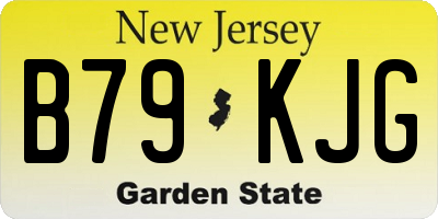 NJ license plate B79KJG