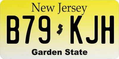 NJ license plate B79KJH