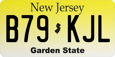 NJ license plate B79KJL