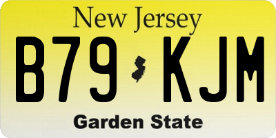 NJ license plate B79KJM