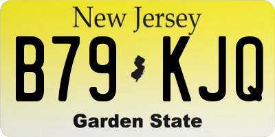 NJ license plate B79KJQ