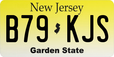 NJ license plate B79KJS