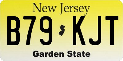 NJ license plate B79KJT