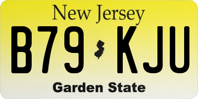 NJ license plate B79KJU