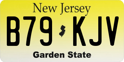 NJ license plate B79KJV