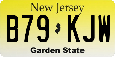 NJ license plate B79KJW