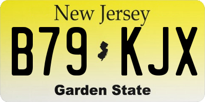 NJ license plate B79KJX