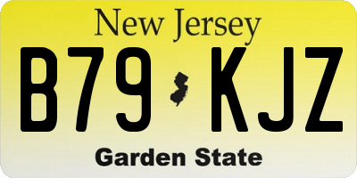 NJ license plate B79KJZ