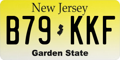 NJ license plate B79KKF