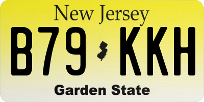 NJ license plate B79KKH