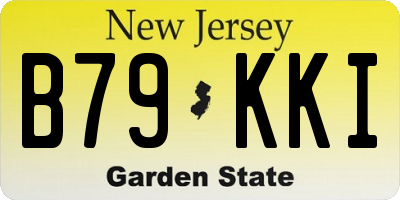 NJ license plate B79KKI