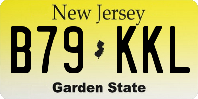 NJ license plate B79KKL