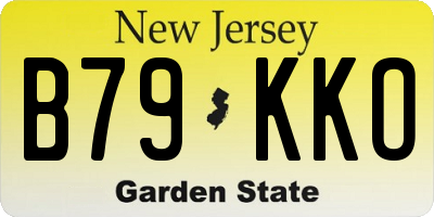 NJ license plate B79KKO