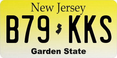 NJ license plate B79KKS