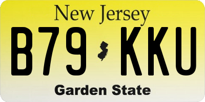 NJ license plate B79KKU