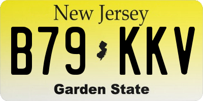 NJ license plate B79KKV