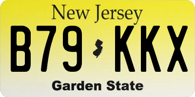 NJ license plate B79KKX