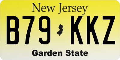 NJ license plate B79KKZ