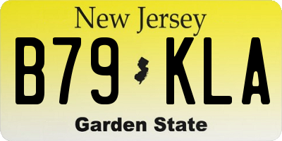 NJ license plate B79KLA