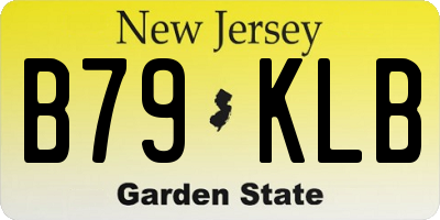 NJ license plate B79KLB