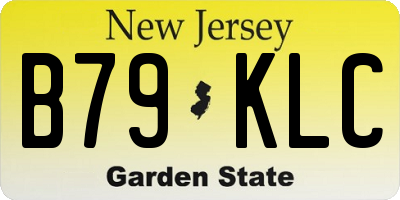 NJ license plate B79KLC