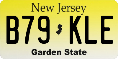 NJ license plate B79KLE