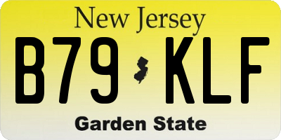 NJ license plate B79KLF