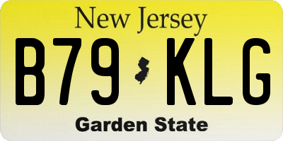 NJ license plate B79KLG