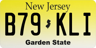 NJ license plate B79KLI