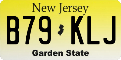 NJ license plate B79KLJ
