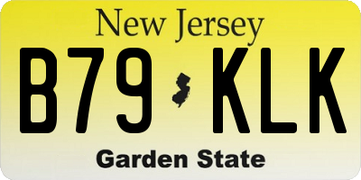 NJ license plate B79KLK
