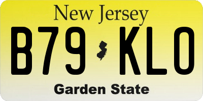 NJ license plate B79KLO